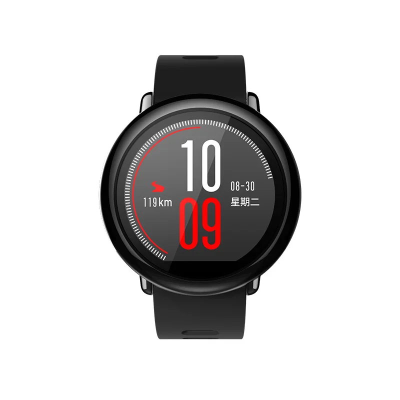 Смартфон в России Huami Amazfit Pace Smartwatch Amazfit умные часы Bluetooth gps информация толчок пульса Интеллектуальный монитор - Цвет: Черный