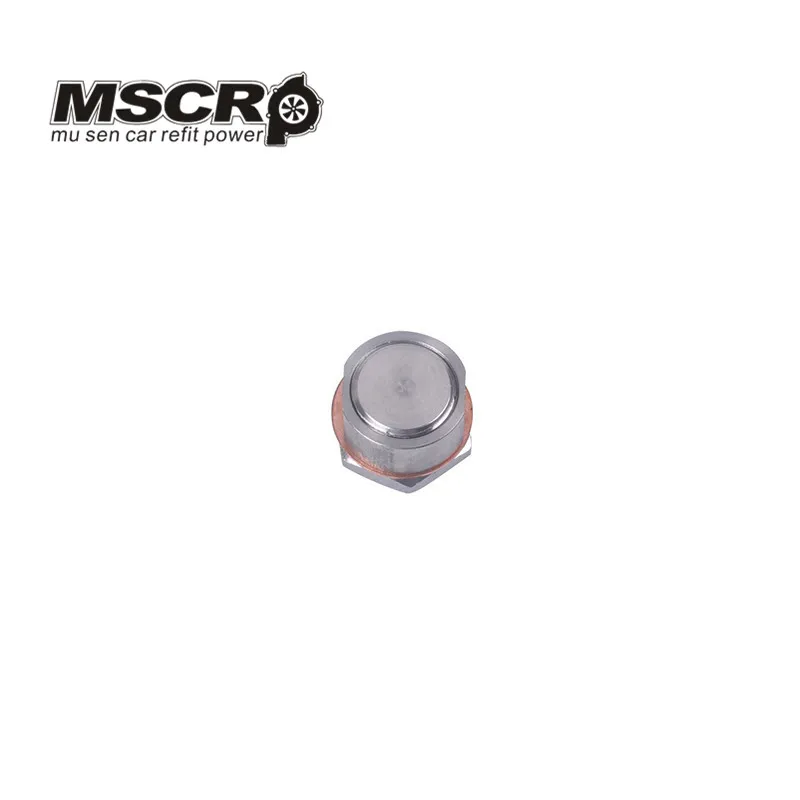 M18 X 1.5 Thread Silver 304 Stainless Steel O2 Oxygen Sensor Plug Bung Bolt Stub and Cap(1pcs)