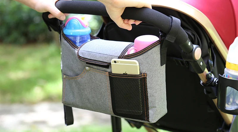 Mummy Bag Universal Baby Stroller Bag Black Stroller Organizer Travel Diaper Bags Baby Carriage Pram Buggy Cart Bottle Bag