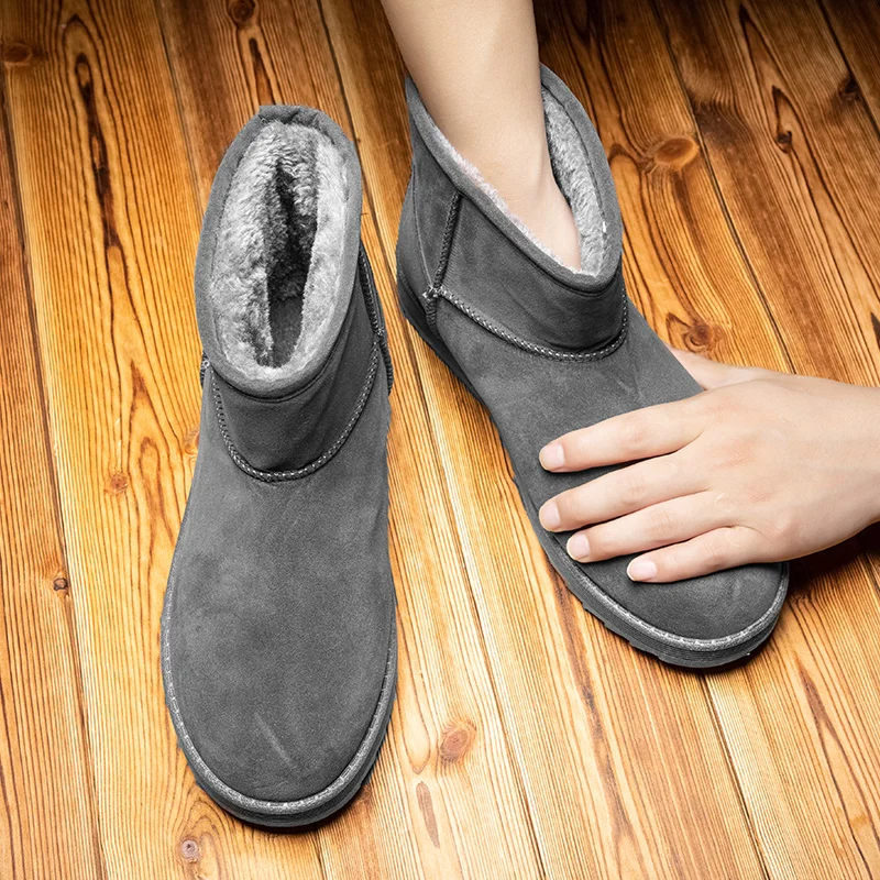 fashion Men's boots outdoor fashion boots top quality men's leather shoes slip on handmade rubber ankle boots men