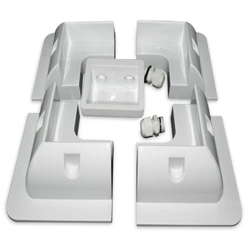 

5Pcs/Set Frame Solar Module Corner Mounting ABS Bracket Kit Motorhome Caravan RV Boat Solar Panel Stand White
