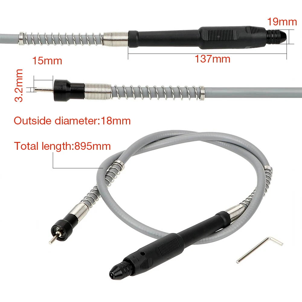 Профессиональный шлифовальный станок, гибкий вал, мягкий гибкий вал с 0,3-3,2 мм, сверлильный патрон, ручка для Dremel 3000, электрические инструменты, аксессуары