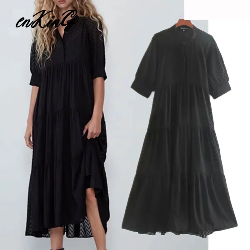 

2019 autumn party dress women england elegant Gauze embroidery cascading vestidos vestidos de fiesta de noche maxi dres