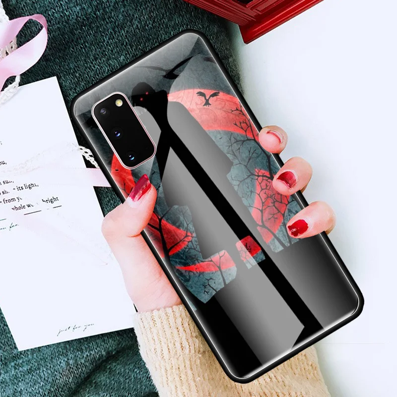 Аниме Наруто Итачи Учиха стеклянные Чехлы для Samsung Galaxy S20 S10 5G S10e S9 S8 Plus Note 20 Ultra 9 10