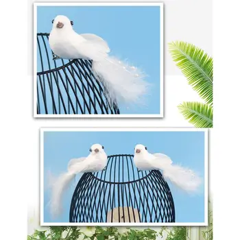 

12 Pcs Artificial Foam Feather Simulation Bird with Clips for Christmas Tree Dec