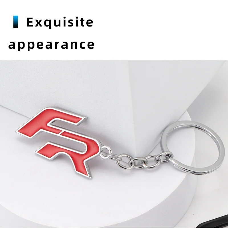 Metal Keychain Car Keychain FR Keyring Metal Key Chain Ring Holder Badge For Seat Alhambra Leon Ateca Arona Altea ltea Cupra Toledo Tarraco