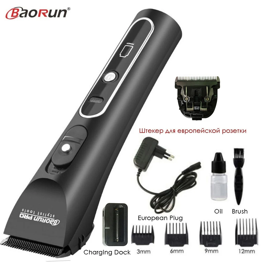 Add 1pcs Spare Blade Профессиональная электрическая машинка для стрижки волос литиевая А6 перезаряжаемый триммер для волос титановое керамическое лезвие для салона машинка для стрижки волос - Цвет: Add 1pcs Spare Blade