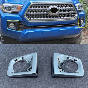 

For Toyota Tacoma 2016-2019 Chrome Front Fog Light Lamp Frame Cover Trim 2pcs