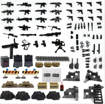 

WW2 Military Weapon Building Blocks Pack MOC Army Accessory Soldier Figure Gun City Police SWAT Brick Boys Gift Toys