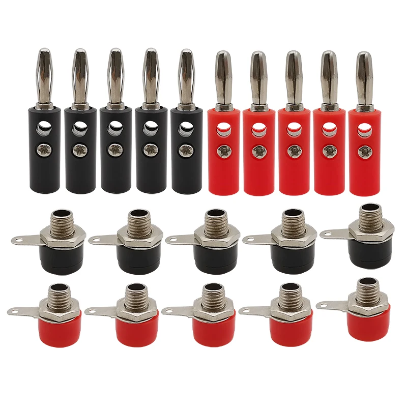 TOPINCN Bananenstecker Adapter 2 Mm Auf 4 Mm Buchse – Männlich Auf Weiblich, PA+Messing, 5 Farben, Max. 36 A – Vielseitig Einsetzbar