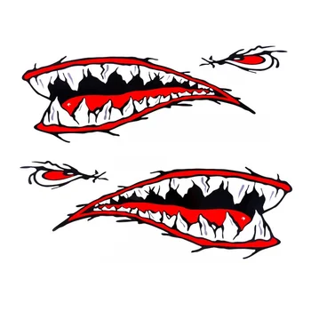 

Recommend 2PCS DIY Funny Rowing Kayak Rowing Boat Shark Teeth Mouth Sticker Vinyl Decal Sticker For Label M