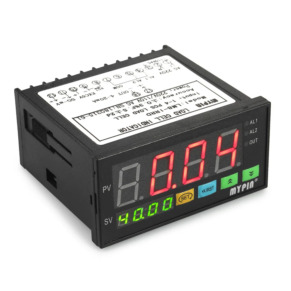 Dual LED Display Load Cell Indicator Digital Weighing Meter Weighing Controller 1 To 4 Load Cells Signals Input 2 Relay Alarm