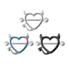 1 Pair 14G Stainless steel Breast Piercing Jewelry Heart Nipple Piercing Bar Nipple Rings Shield Cover Barbell Sexy Piercings ► Photo 2/6