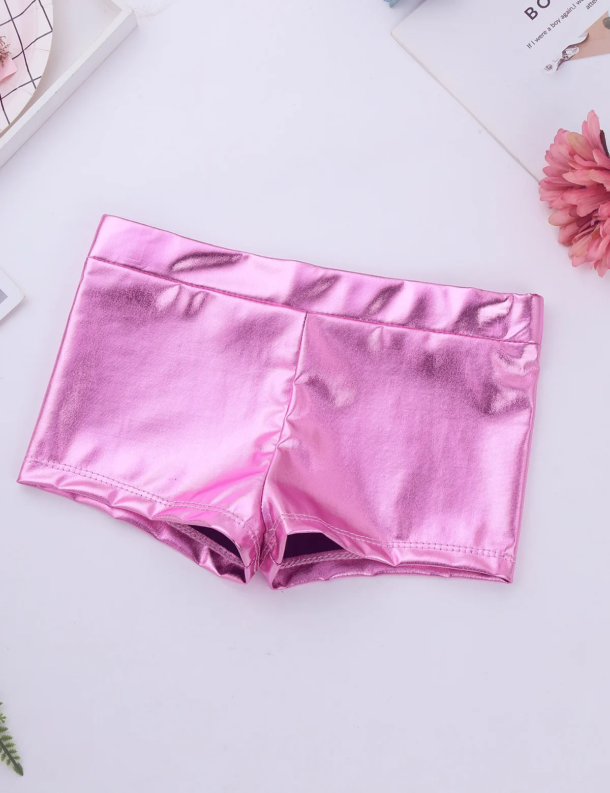 Kids Girls Sports Suit Ballet Dancewear Outfit Sequins Crop Top Metallic Bottoms Set For Jazz Hip Hop Dance Gymnastics Workout
