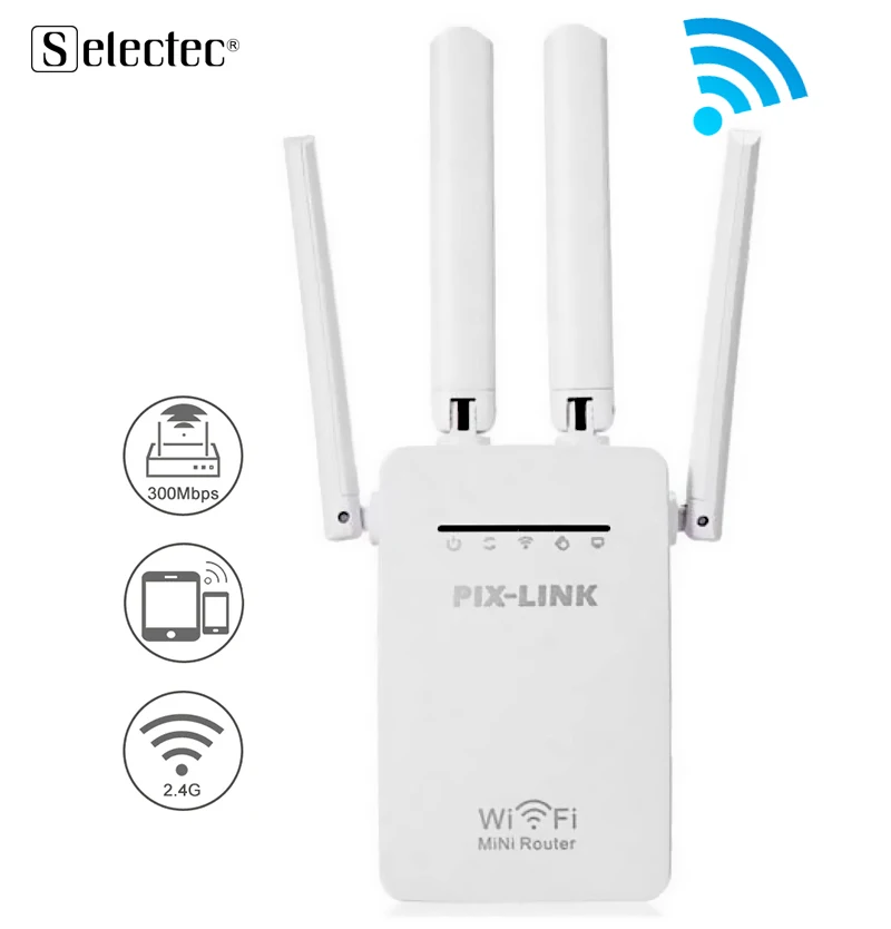 Беспроводной Wi-Fi репитер 300 Мбит/с 2,4 ГГц