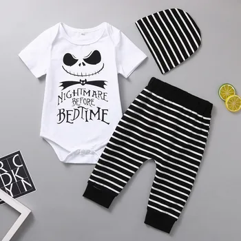 

Halloween Infant Boy Outfits Newborn Infant Clothing Set For Boy Girl Daddy Long Sleeve Autumn Toddler Baby Boy Clothes With Hat