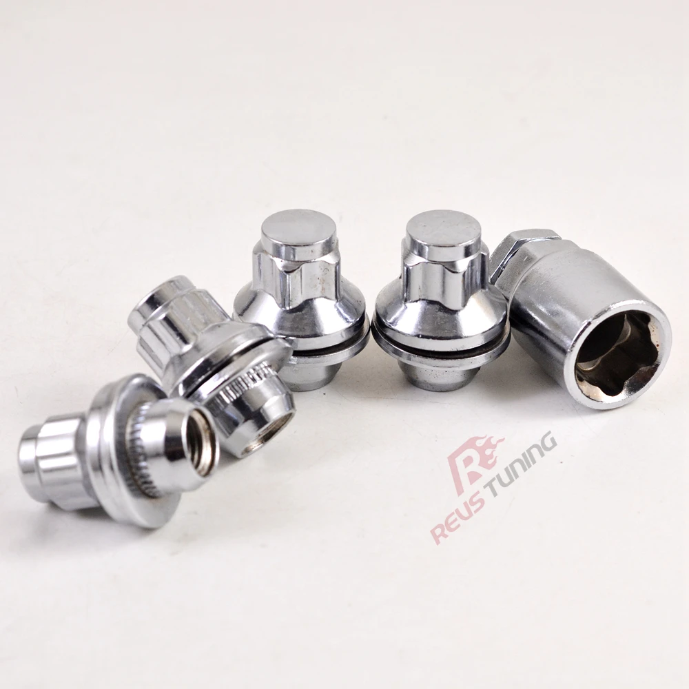 4PCS M12X1.5 Anti-theft Spline Type Car Wheel Lock Nuts Lug Nuts For Toyota