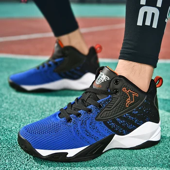 

Men Jordan Basketball Shoes Air Cushion Sneakers High-top Breathable Basketball Boot Anti-skid Light Basket Shoes Big Size 36-45