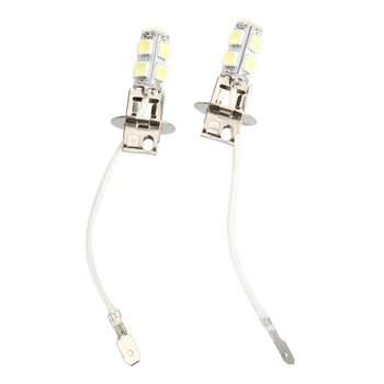 

2 X H3 bulb headlight Xenon lamp 9 SMD LED white car