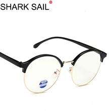 Акула парус, компьютерные очки для женщин и мужчин, оправа для очков, анти-синий луч, прозрачные модные очки, негабаритные, синий светильник, блокировка