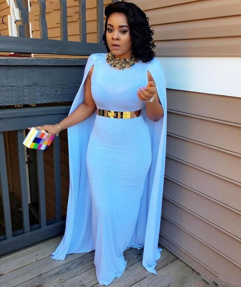 white cape dress plus size
