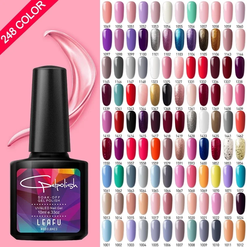 Modelones Salon Nail Art UV Nail Gel Polish French Manicure Kit Gel Nail Lacquer Soak Off Led Nail