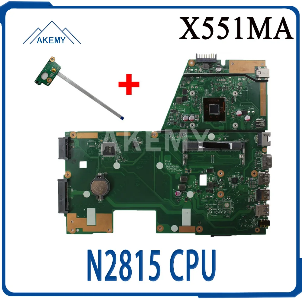 X551MA материнская плата N2815 CPU RAM для For Asus X551M D551M ноутбука Тест 100% OK|Материнские