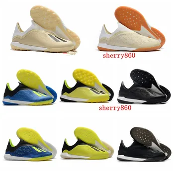 

2018 mens soccer cleats Precision TF IC turf football boots Mania Champagne FG indoor soccer shoes high qualit