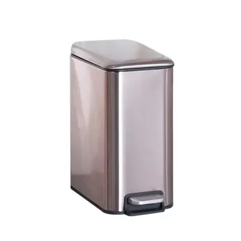 

Step Trash Can, Rectangular Garbage Container Bin with Lid for Bathroom Bedroom Kitchen