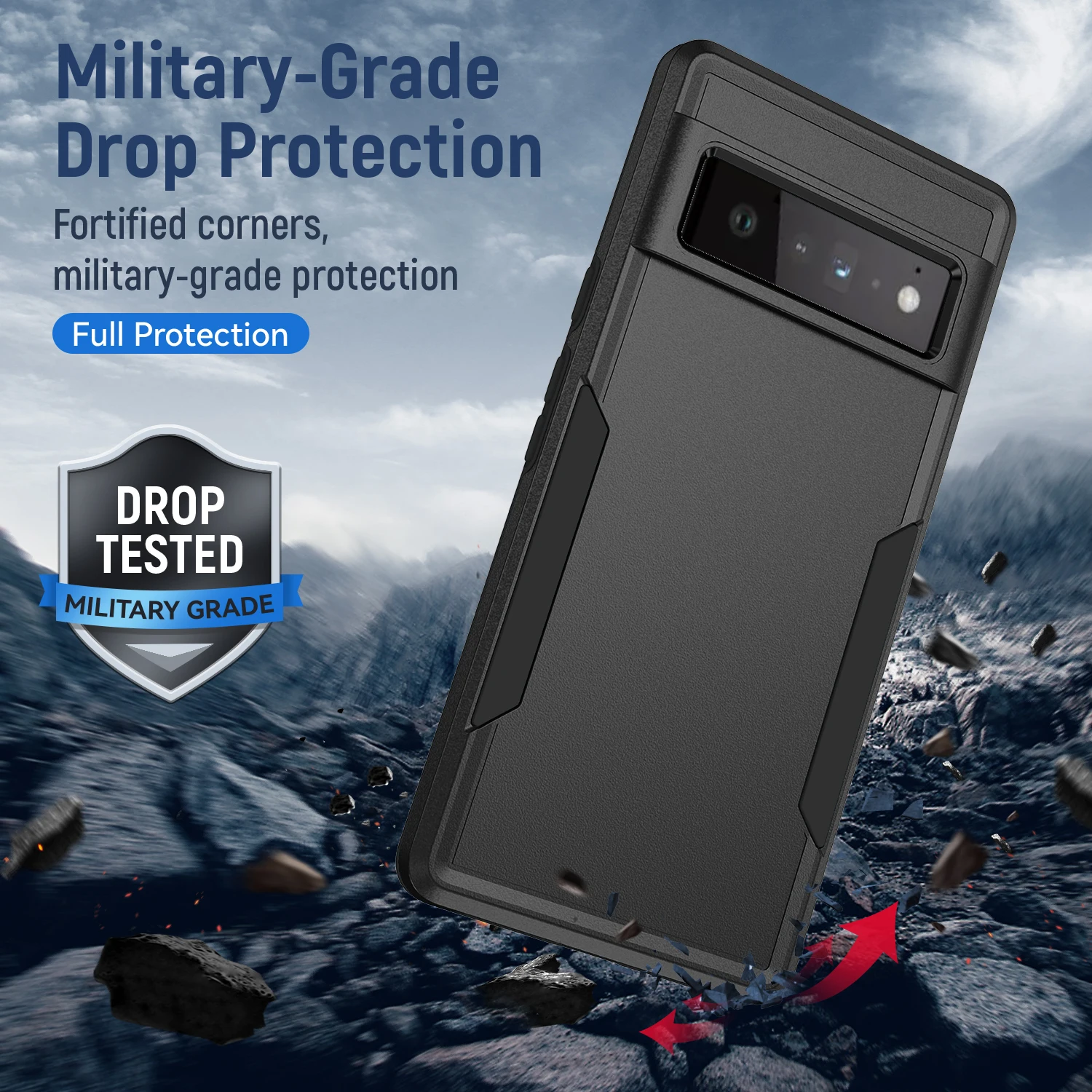Heavy Duty Rugged Armor Shockproof Case For Google Pixel 6 &amp Pro Soft TPU Hard Plastic Protective Back Cover Cqoue Fundas | Мобильные