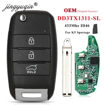 Keyforkess OEM DD3TX1311-SL 3 pulsante chiave di vibrazione a distanza per Kia K5 Sportage 2013-2015 auto Fob telecomando portachiavi pieghevole fabbrica originale