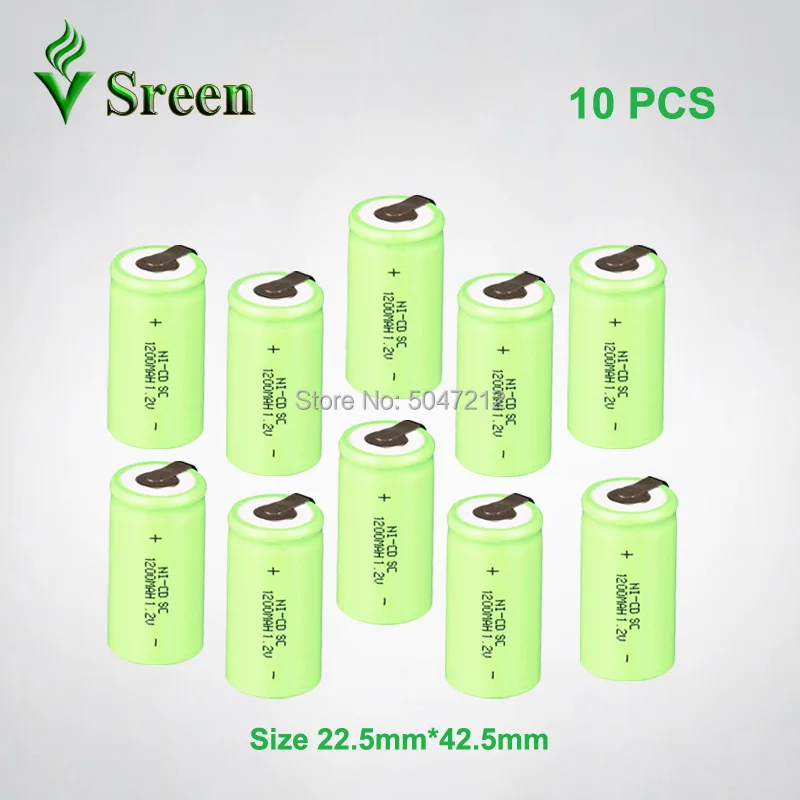 

NI-CD 1.2V SC 1200mAh Cell Rechargeable Battery with Nickel Sheet DIY to Subc Rechargeable Battery Packs Electronic Accumulator