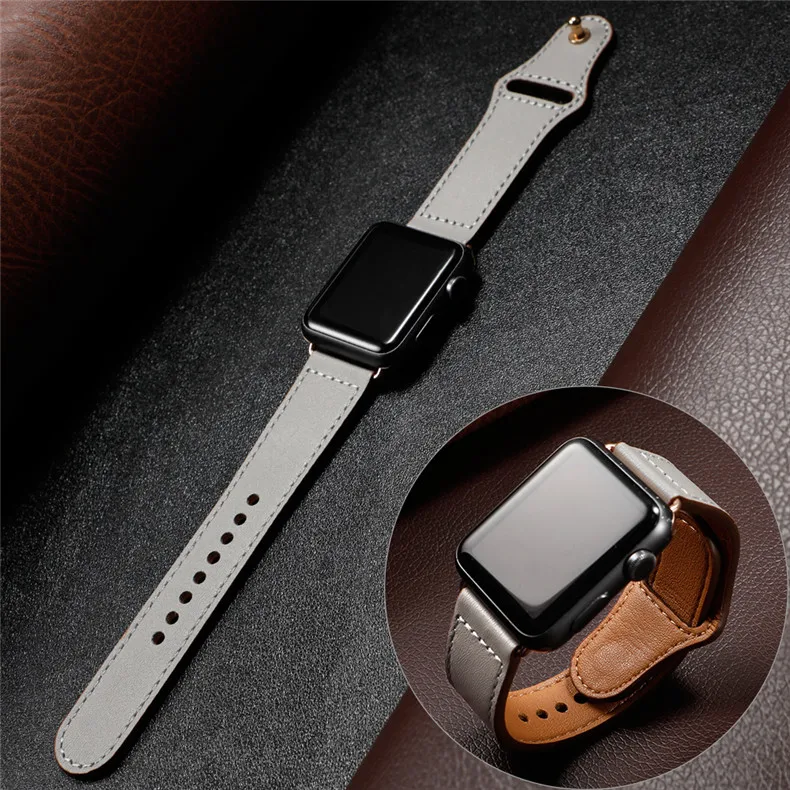 Кожаный ремешок для apple watch band apple watch 5 4 band 42 мм/38 мм iwatch band 44 мм/40 мм pulseira браслет ремешок для часов 5 4 3 2 ремень