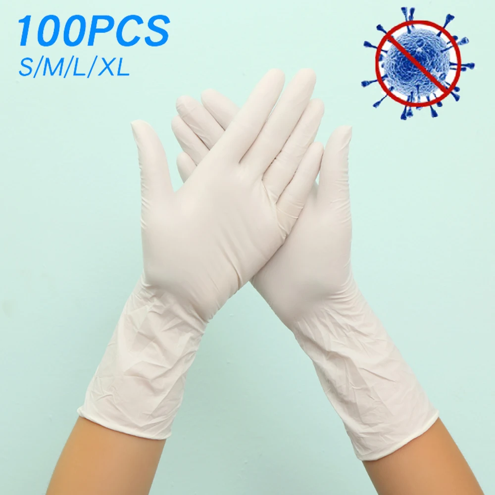 100pcs 12 inches Disposable Nitrile Gloves Latex Dentistry Powder Free Protection Rubber Chemicals Laboratory Long Working Glove | Дом и сад
