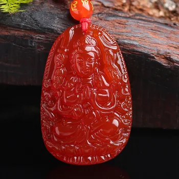 

Natural red agate pendant