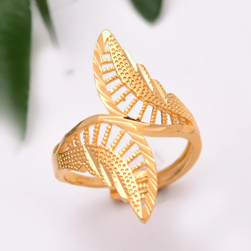 Кольца 24k Эфиопия Нигерия Африка эрит омугод удача золотой цвет Узор Свадебные