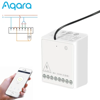 

Aqara Two Way Module Wireless Zigbee Switch Relay Timer Smart Home APP Remote Control For Xiaomi Mijia Support Home kit