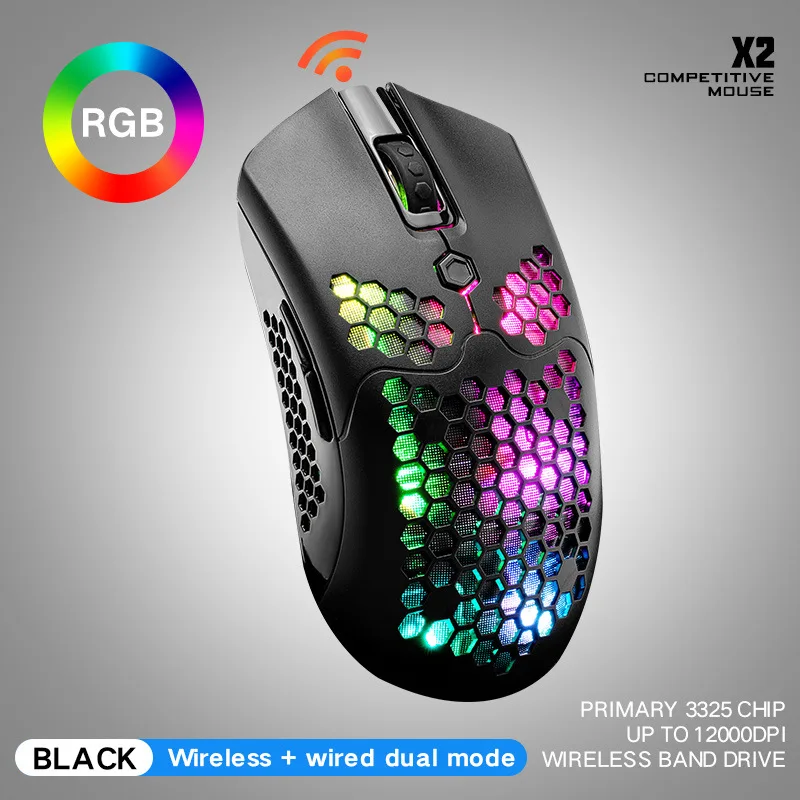 

Wireless Mouse Bluetooth RGB Rechargeable Mouse Wireless Computer Silent Mause LED Backlit Ergonomic Gaming Mouse For Laptop PC