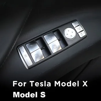 

Car Window Glass Lift Button Trim Sticker For Tesla Model X / Model S
