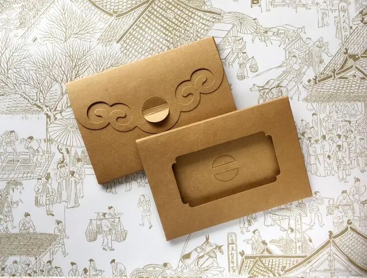  50pcs Black Blank Kraft Paper Envelope Bag DIY Multifunction Envelope Postcard Box Wedding invitati - 4000552677343