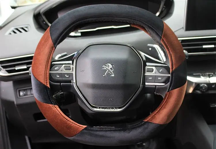 Зима стиль peugeot 4008 5008 специальный автомобиль для специального использования плюшевый чехол на руль короткий плюшевый захват