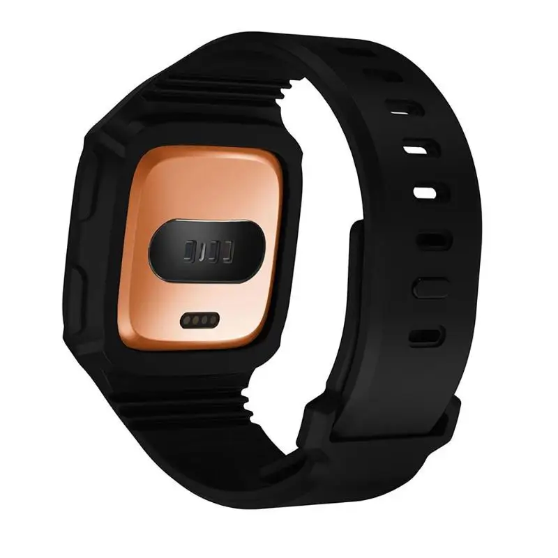 Силиконовый браслет из ТПУ с полным покрытием, ремешок на запястье для Fitbit Versa