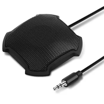 

Condenser Microphone 3.5mm Plug Mic Tabletop Omnidirectional PC Computer Conference Microphone for Skype Call Voice Chat