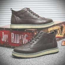 Г. Новая мужская обувь Высококачественная обувь из натуральной кожи дышащая обувь для прогулок удобная повседневная обувь