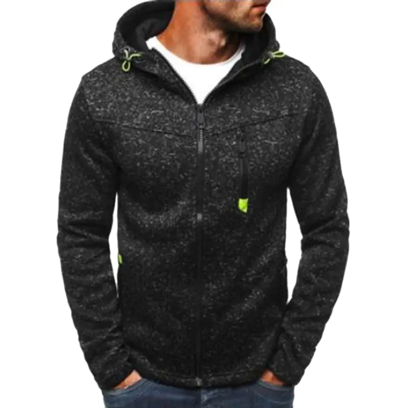 Men Classic Hoodies Sweatershirt Autumn Zipper Patchwork Cardigan Sweatershirt Male Causal Streetwear Hip Hop Streetwear - Цвет: Black