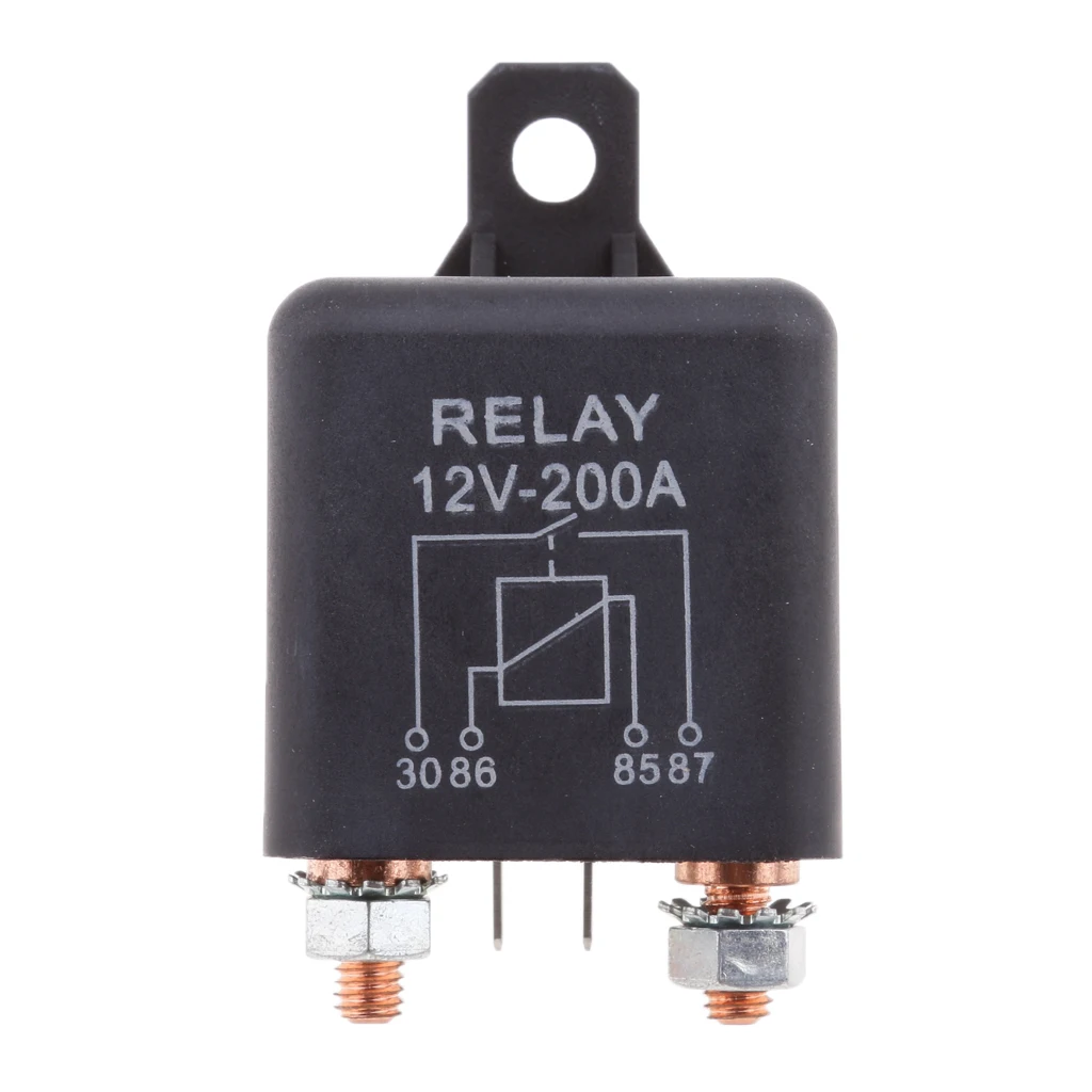 2x 12V Heavy Duty Split Charge/Winch 200 Amp Relay - Car Van Boat - 200A -4 Pin