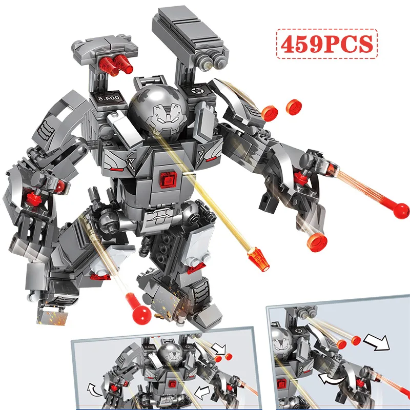 

Superheroes War Machine Anti-hulk Armor Building Blocks Thanos Iron Man Bricks Toys Compatible Legoed Technic Steel Armor Blocks