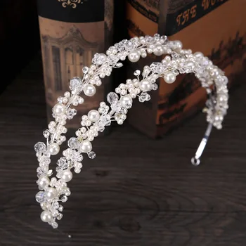 

New bridal headdress double row handmade headclasp bridal Princess hair wedding dress accessories crown hair accessories
