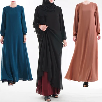 Double Sided Wear Muslim Dress Middle East Ramadan Arab Islamic Clothing Dress Women skirt Abaya Dubai Kaftan Clothing