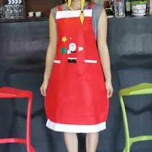 Милый Рождественский Декор фартук с аппликацией бар ресторан официант в отеле креативный комбинезон